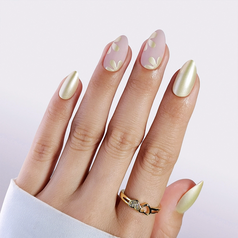 matte clear fake nails