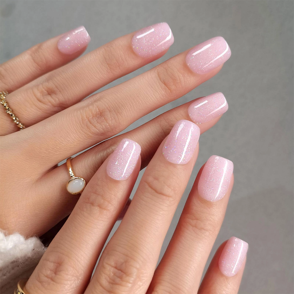 medium length square nails