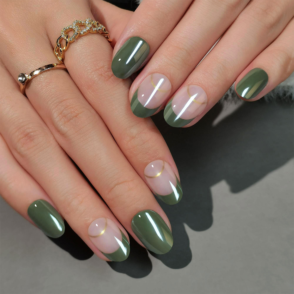 medium oval nails