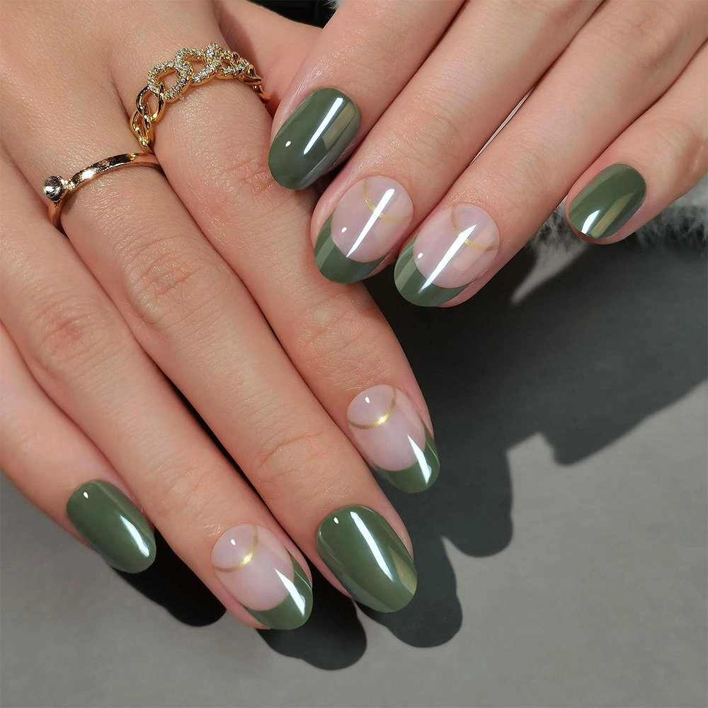 medium oval nails