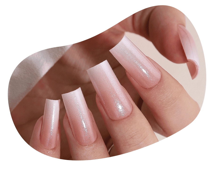 ombre french tip coffin nails