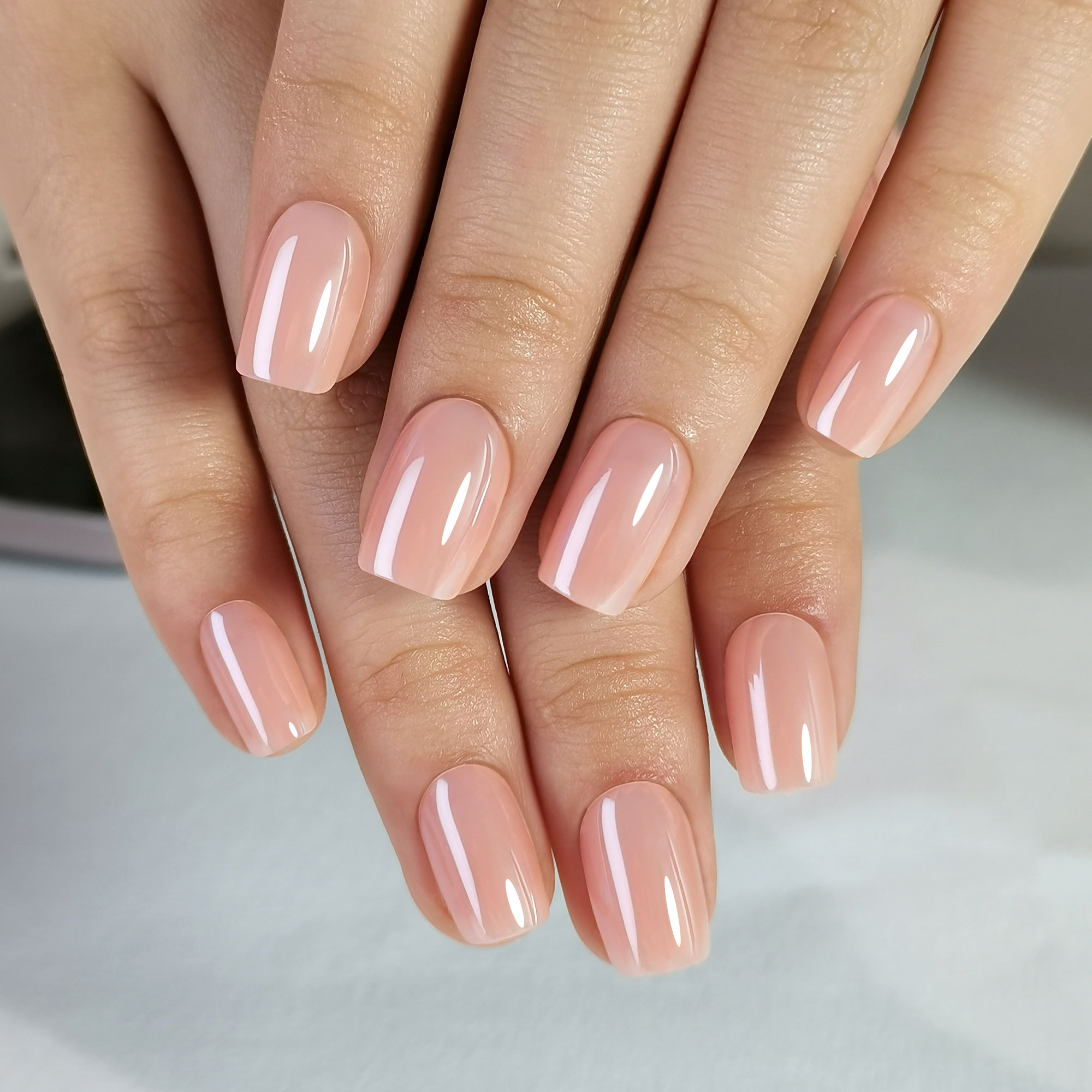orange almond shape nails