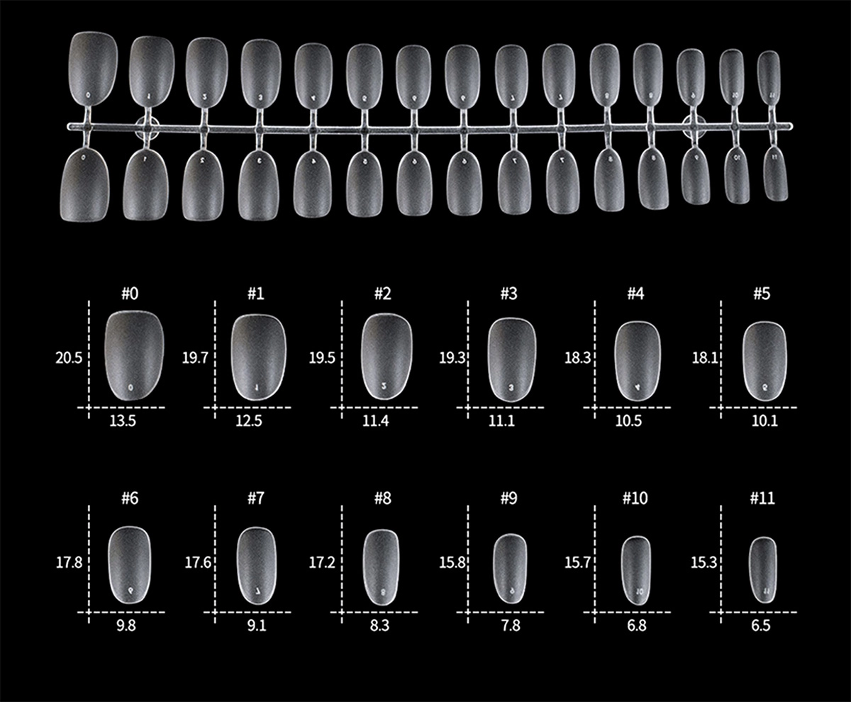 oval salon nails