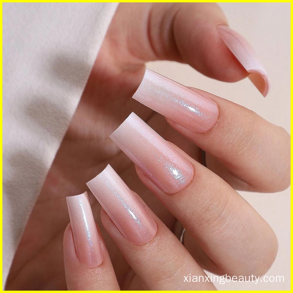 pink-and-white-coffin-nails pink and white coffin nails