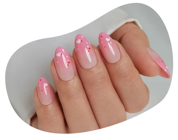 Pink Desig Nails