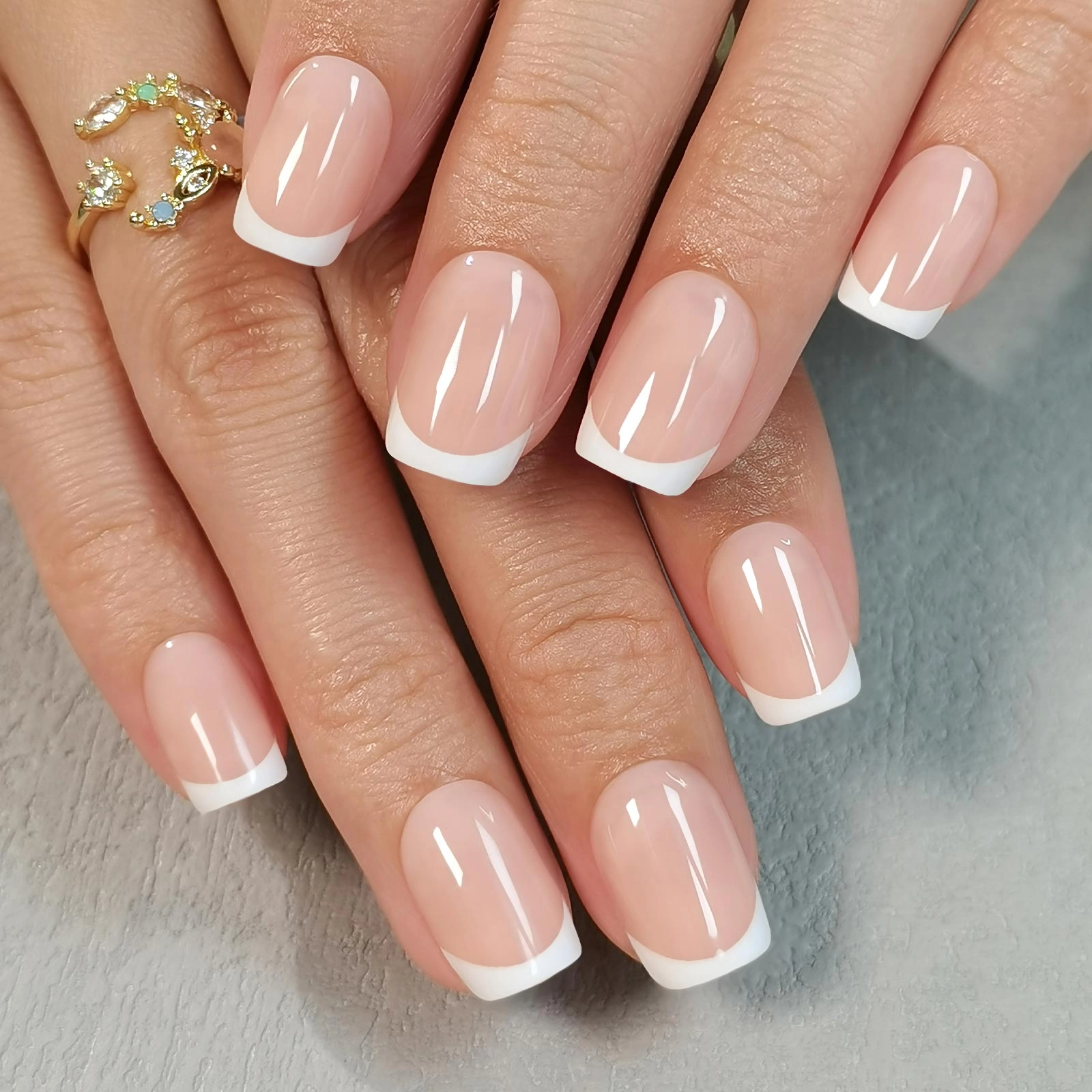 pink square nails