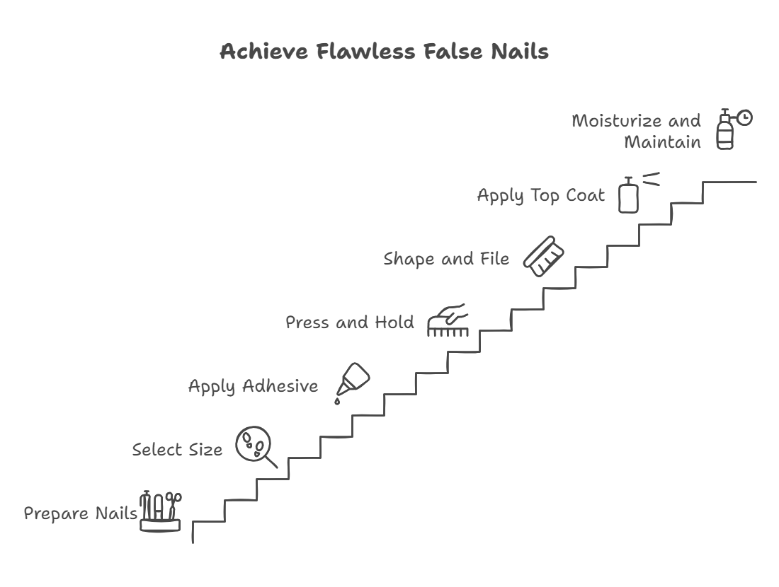 press on nails applying process