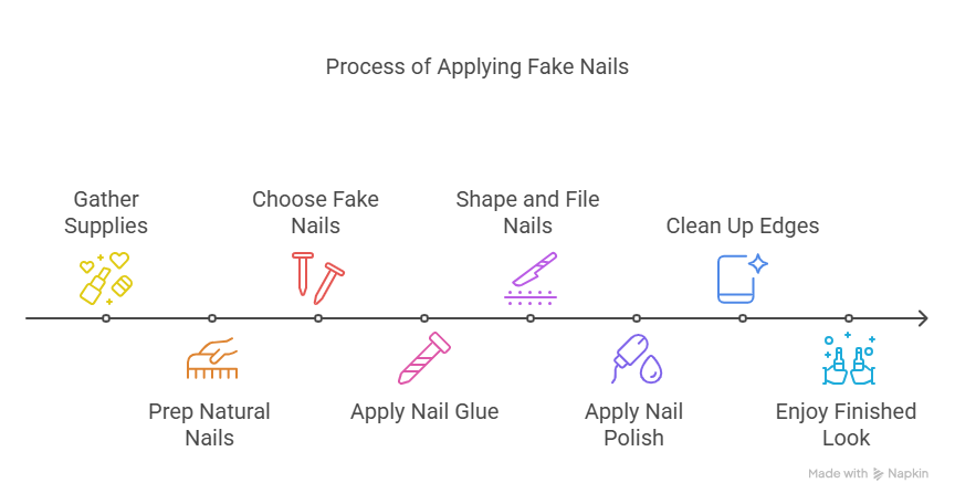 process of applying press onnails