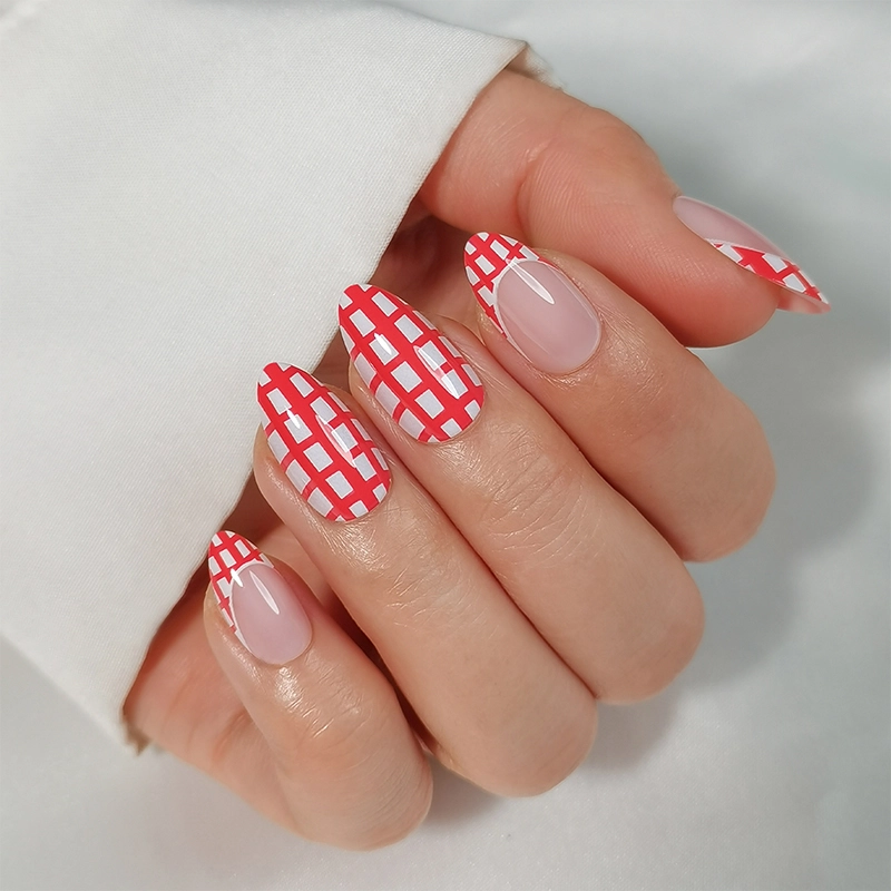 red design fake nails