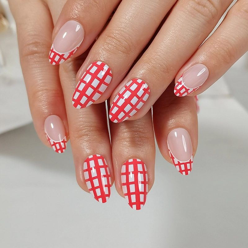 red french nails tips