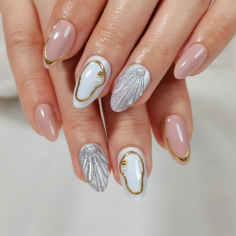 rhinestone fake nails