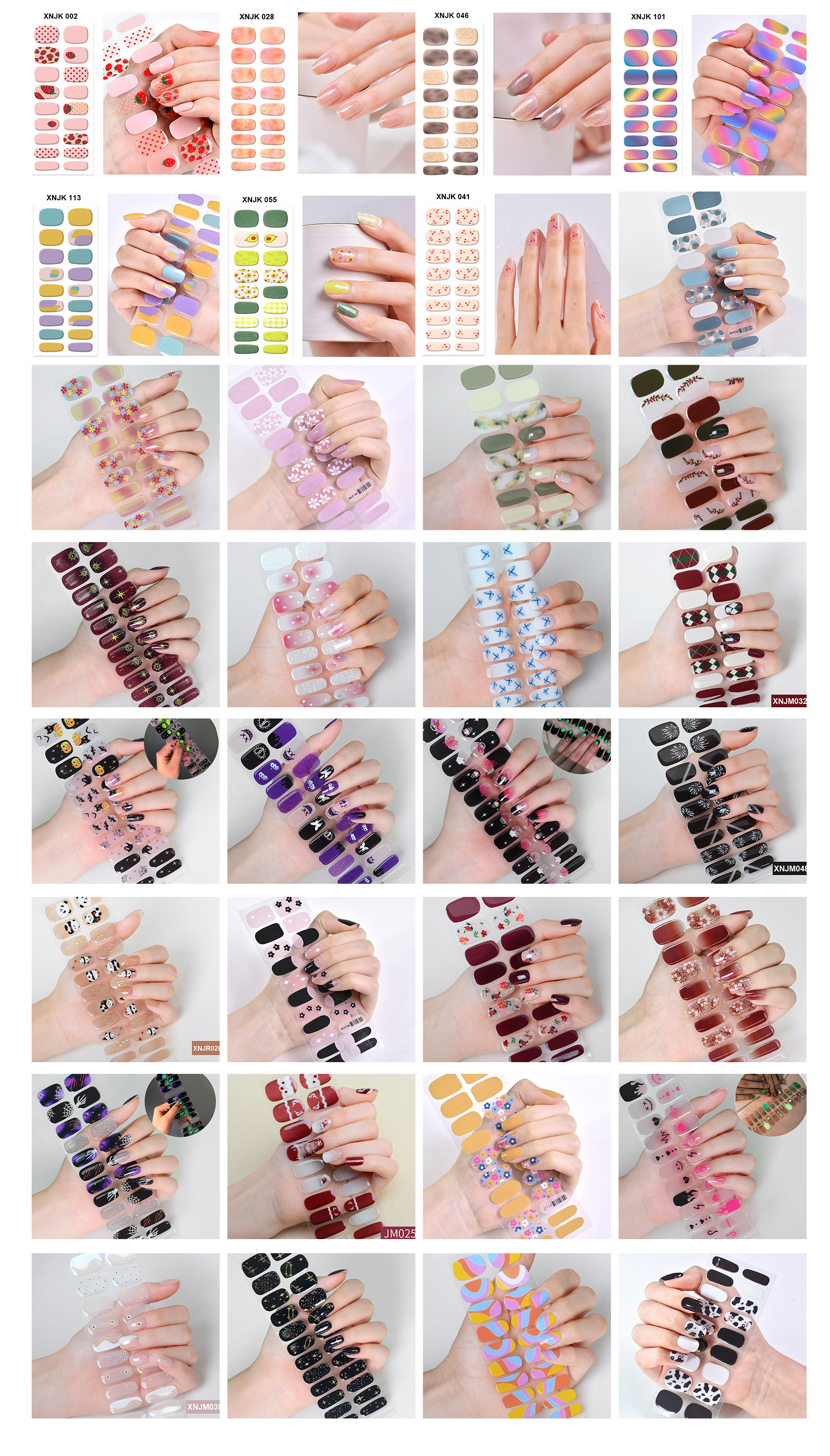 semicured gel nail sticker