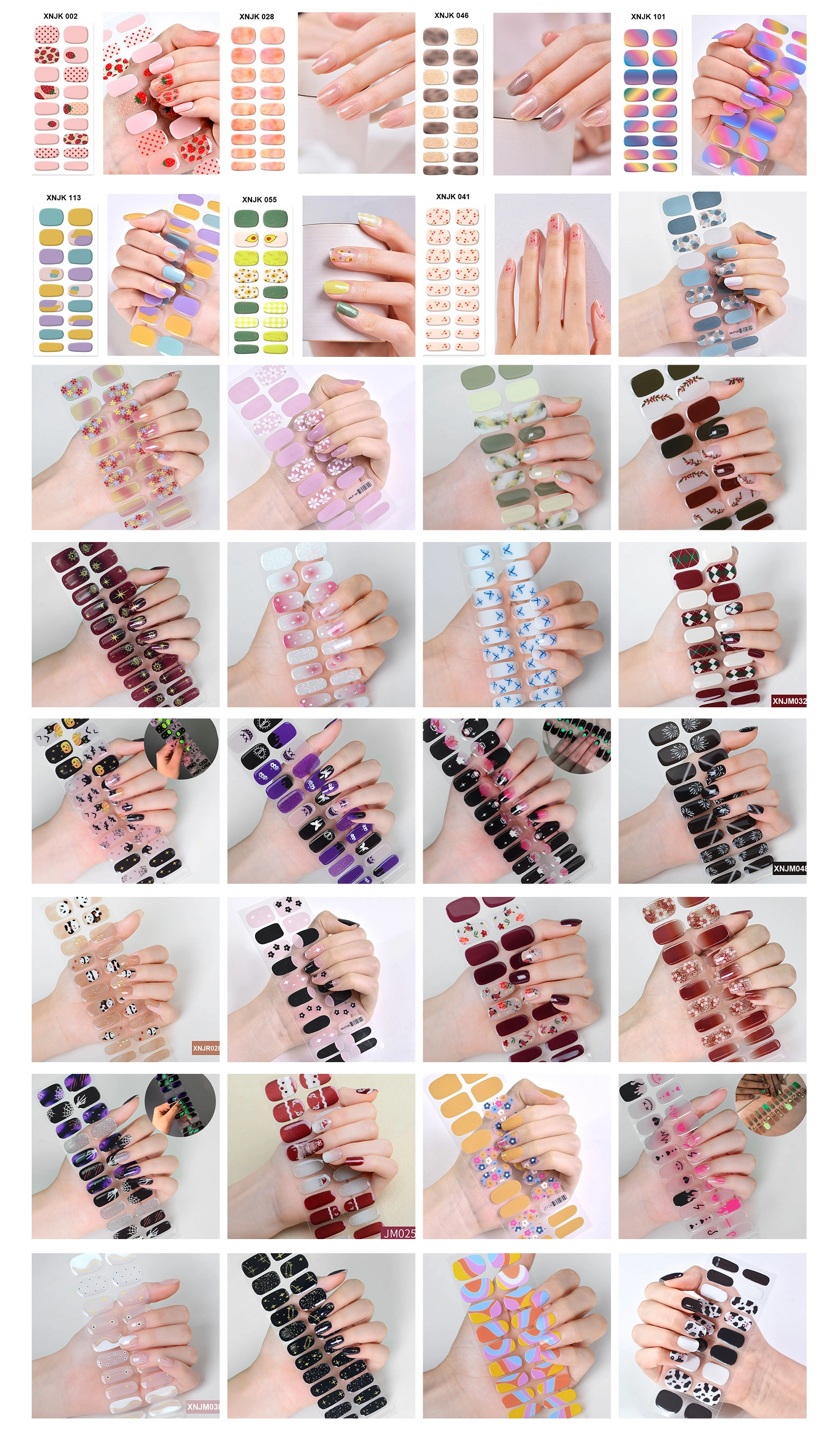 semicured gel nail sticker