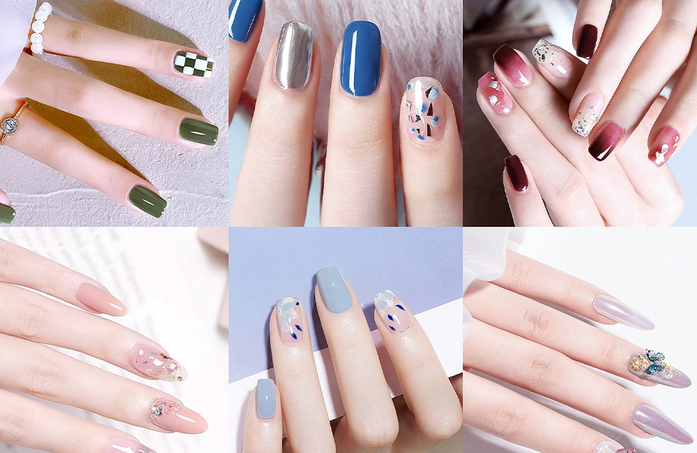 different nails shape and design