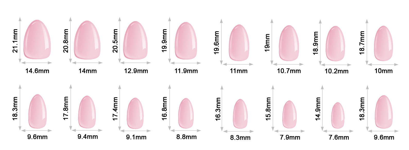 short-almond-nails-sizes short almond nails sizes