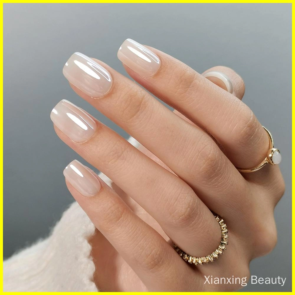 square-french-tip-nails square french tip nails