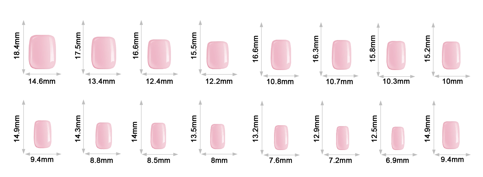 square nails sizes