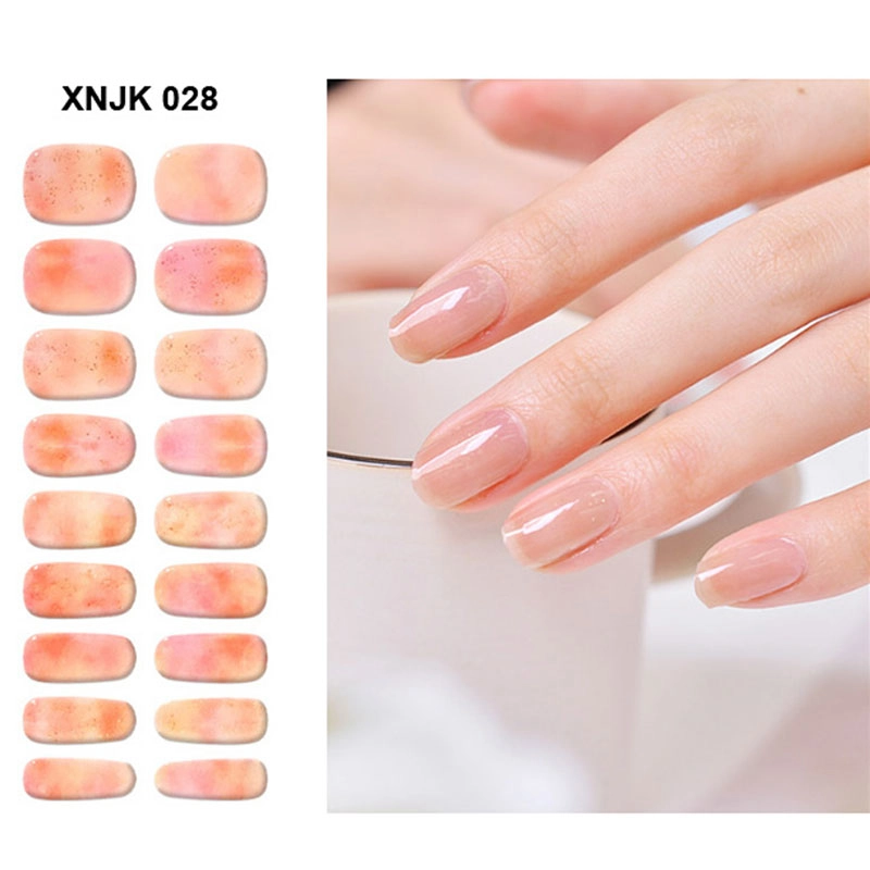 sticker nail gel cures and hardens