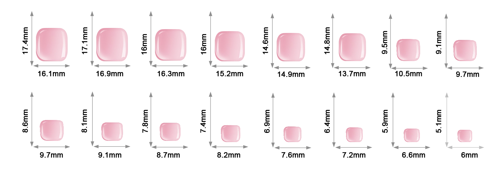 Toe Nails Size
