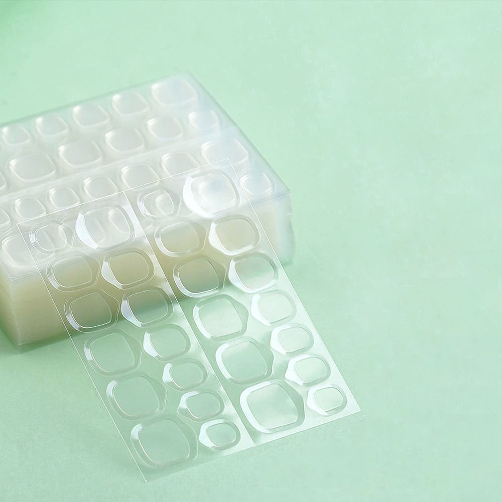 Traceless solid jelly glue