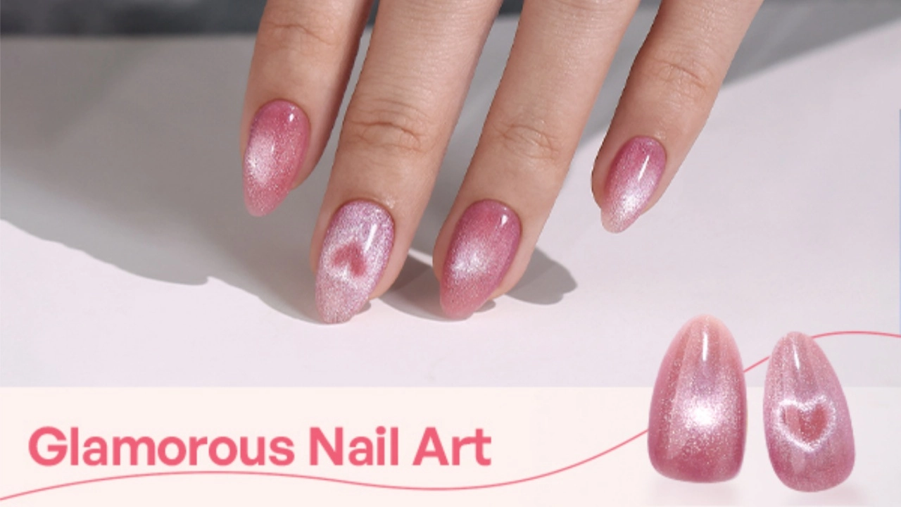 valentine's cat eye nai;s