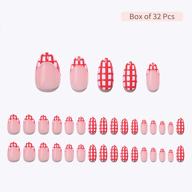 valentine's fake nails