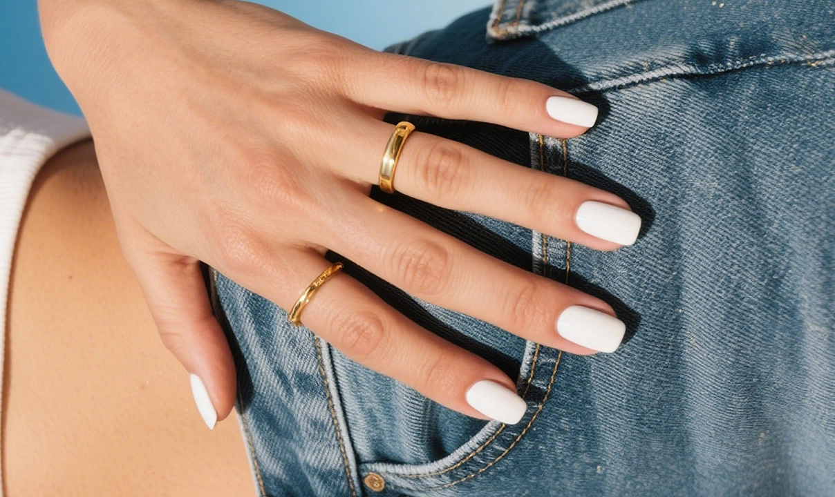 white color false nails