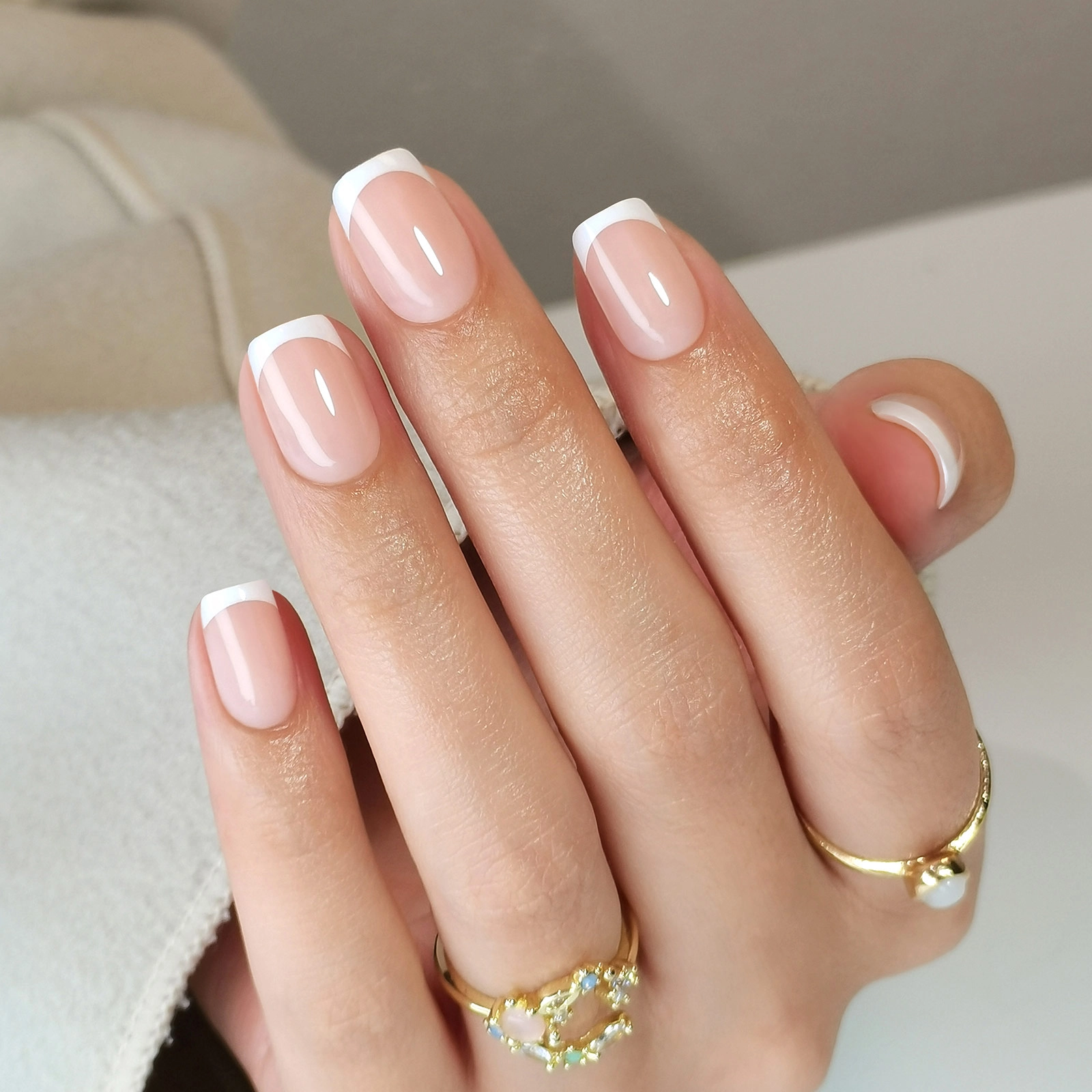white french nails