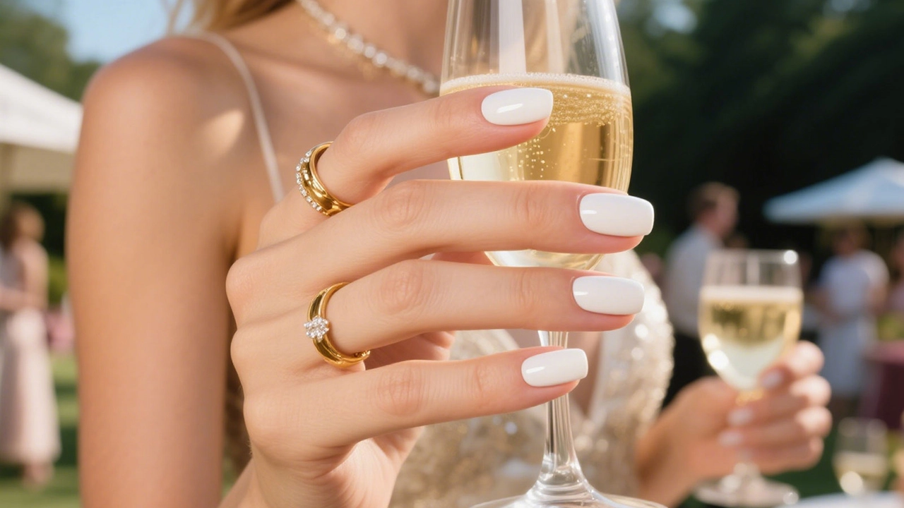 white press on nails