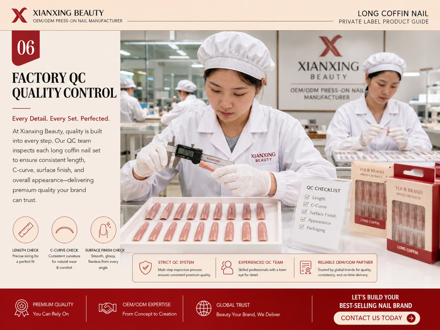 Xianxing Beauty long coffin press on nails manufacturer and OEM ODM supplier