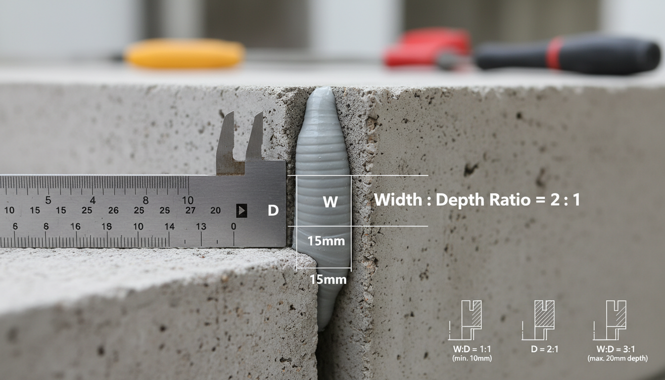 sealant width to depth ratio