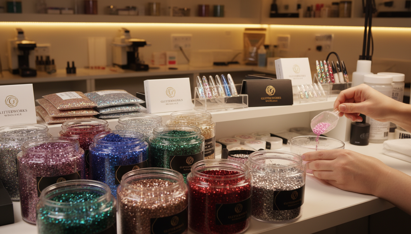wholesale glitter nail supplier