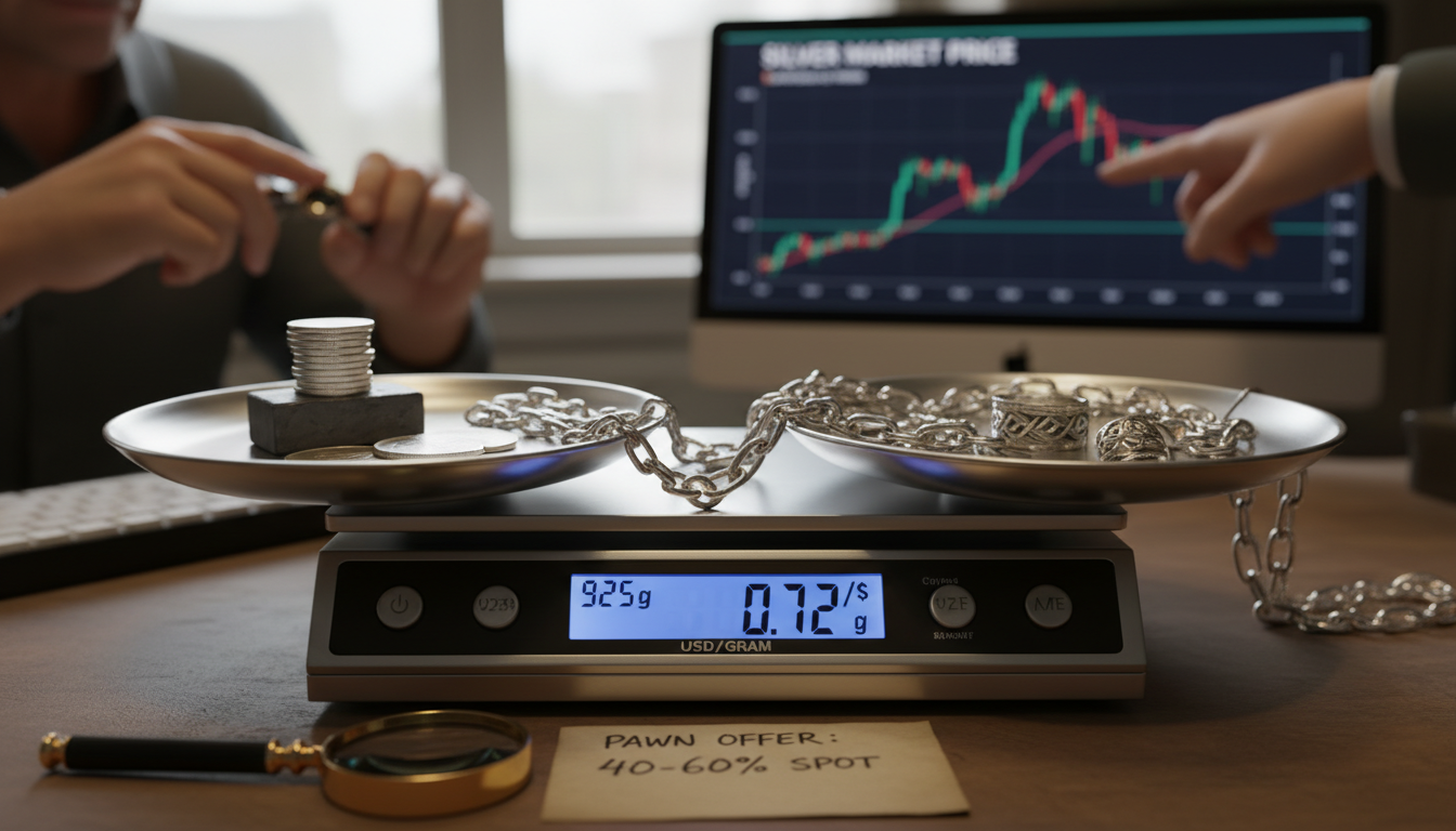 how much do pawn shops pay for 925 silver