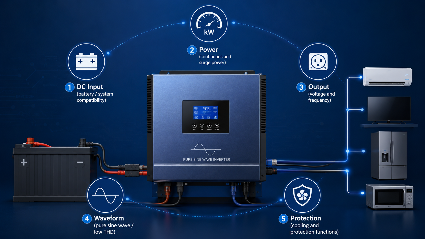 Pure sine wave inverter selection factors for commercial buyers