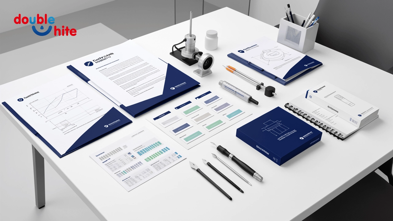 Espacio de trabajo para la planificación de proyectos de tiras blanqueadoras dentales personalizadas con documentos de formulación y diseños de empaque - Double White