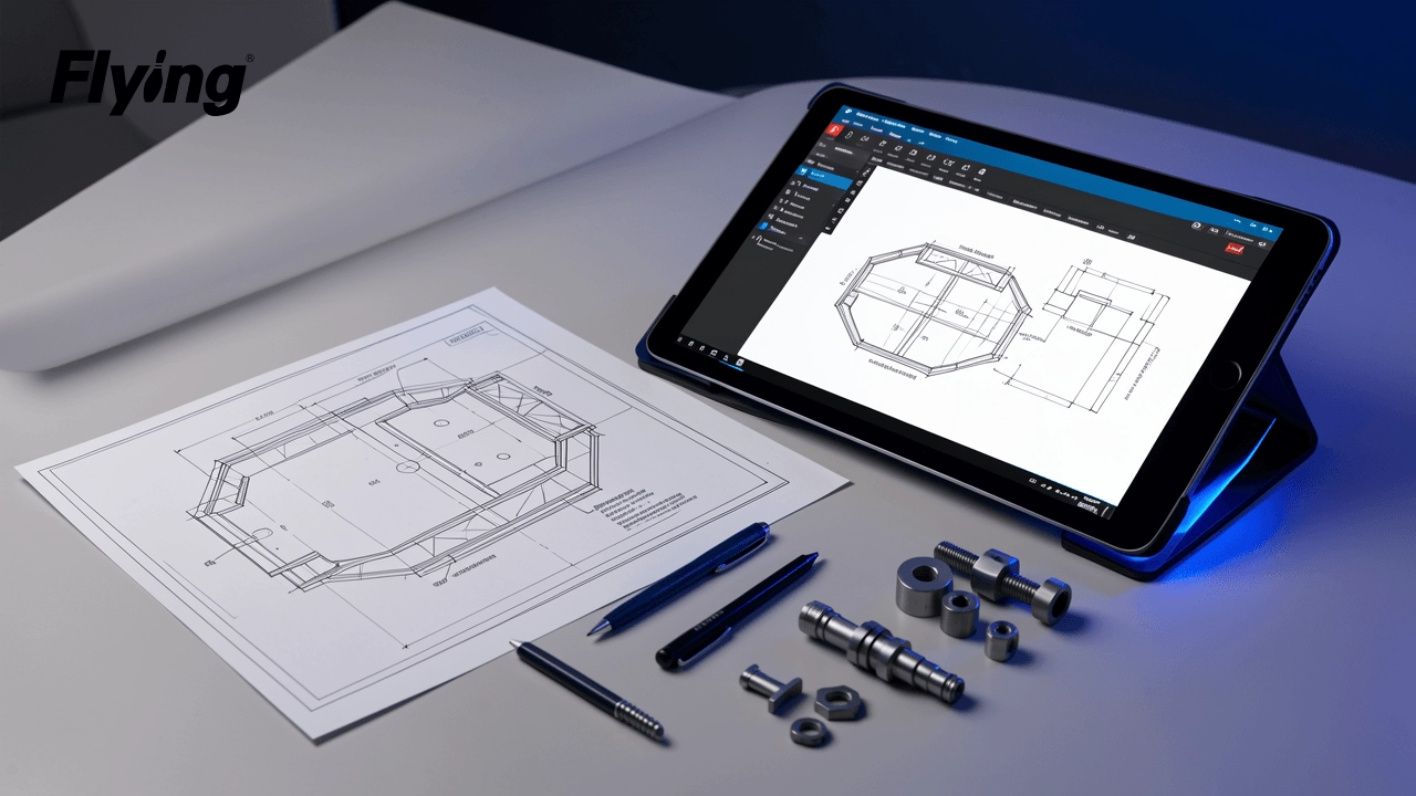 Duckpin bowling alley construction blueprints and floor plans on a professional engineering workstation