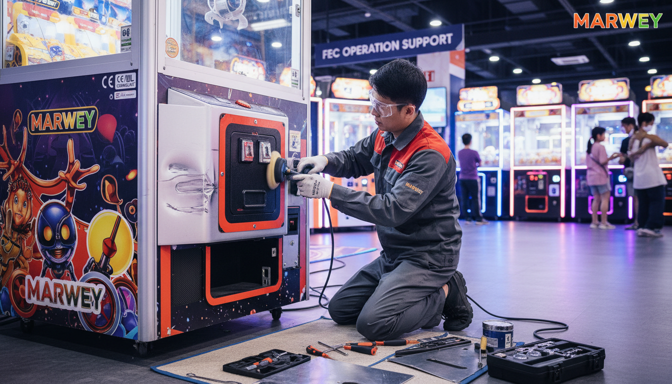 Fast Claw Machine Cabinet Repair: Fixing Dents and Scratches Professionally
