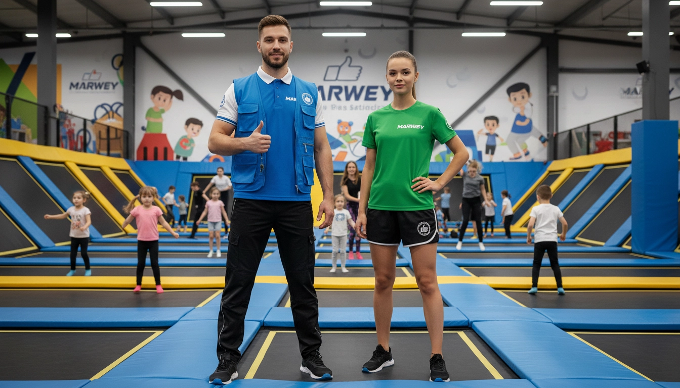 Improve Safety via Trampoline Park Staff Uniforms: Safety, Branding, and Comfort - MARWEY