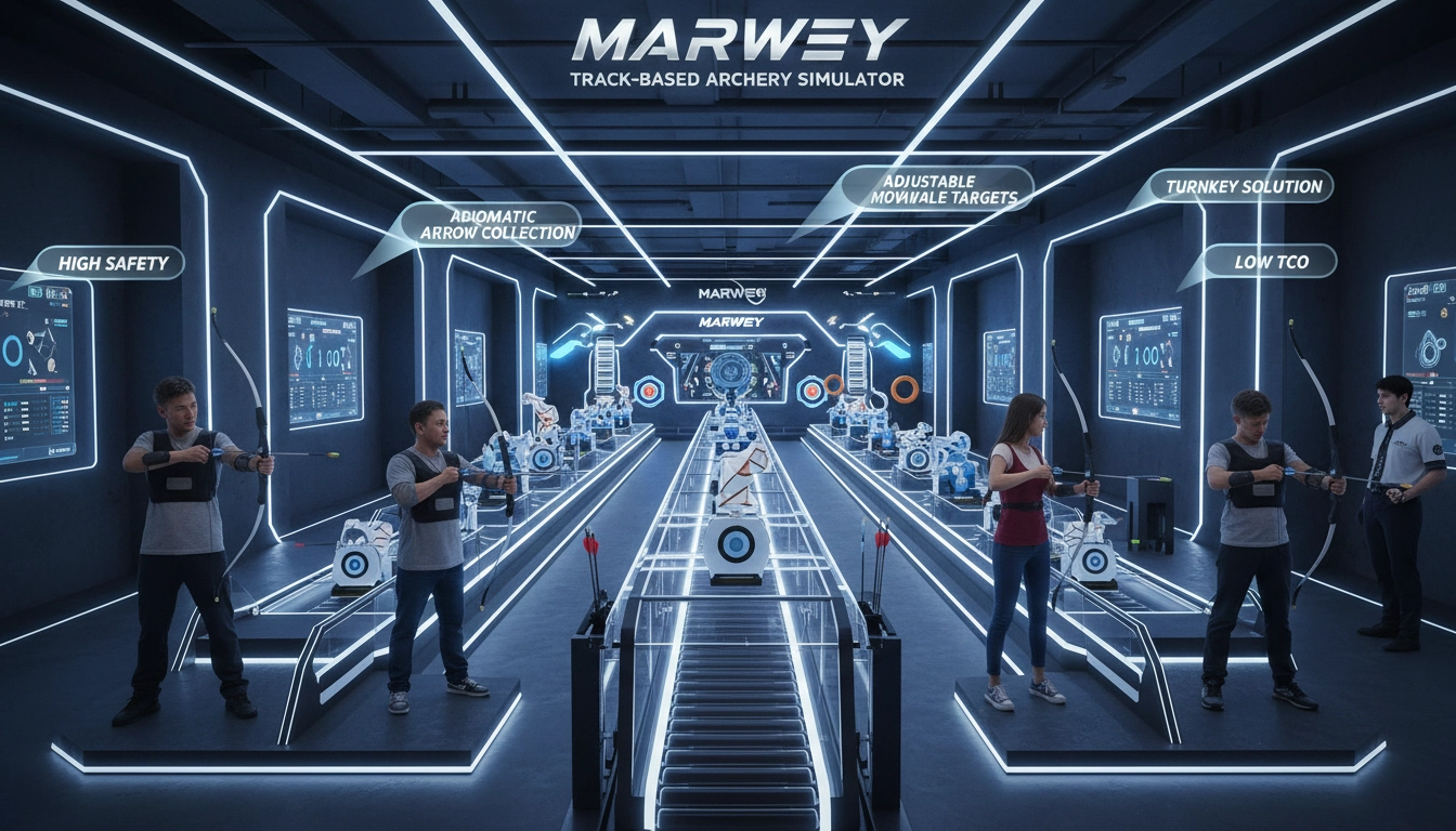 Master Daily Ops with Rapid Set-Up & Teardown for Track-Based Archery Simulator - MARWEY