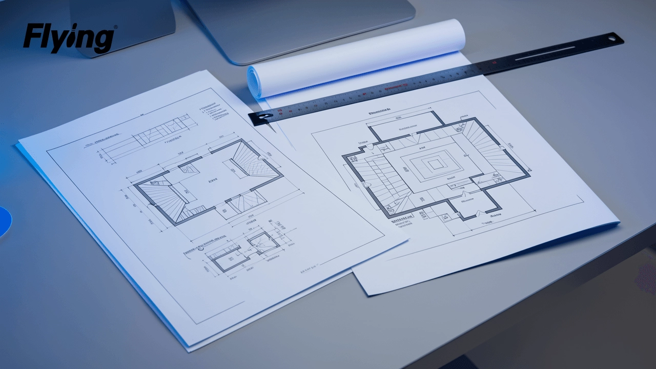 Architectural blueprints and venue planning tools for comparing bowling construction and conversion costs