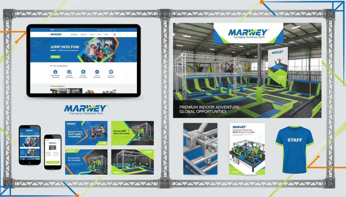 New Trampoline Park Branding Consistency Across All Digital and Physical Assets - MARWEY