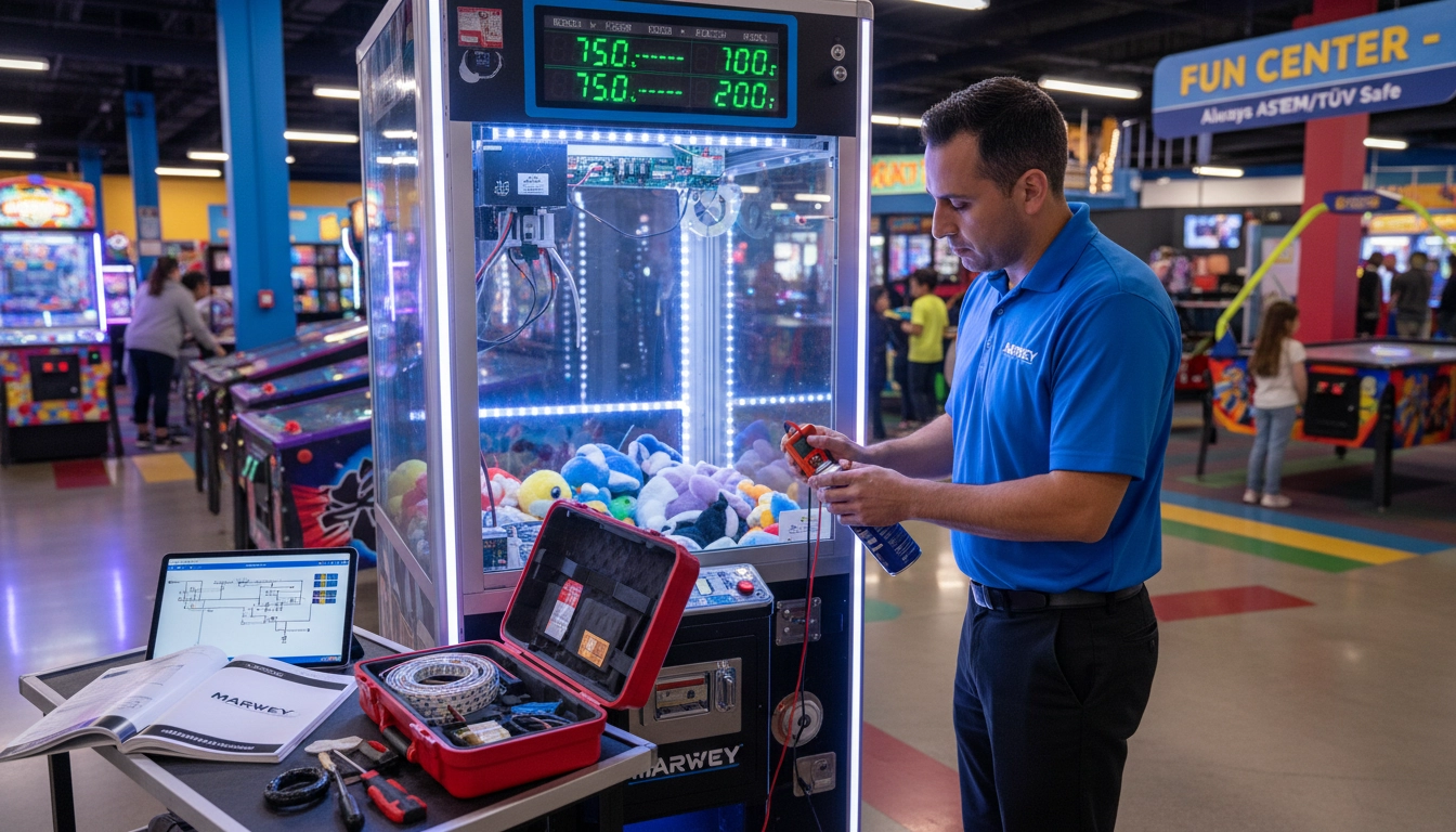 Troubleshooting Intermittent Lighting and Display Issues in a Claw Machine? - MARWEY